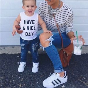 Toddler SIZE 7K all black shell toe adidas